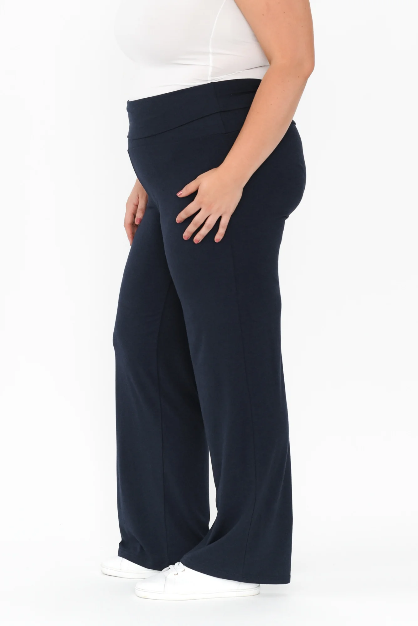 Pamela Dark Navy Bamboo Pants - Image 10