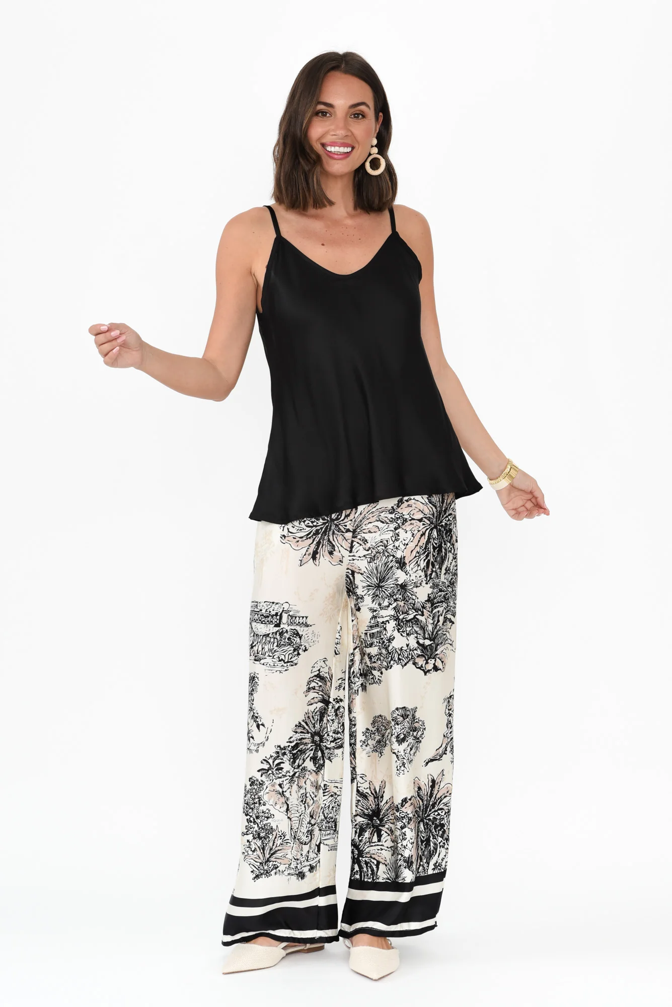 Raya Black Slip Cami - Image 2