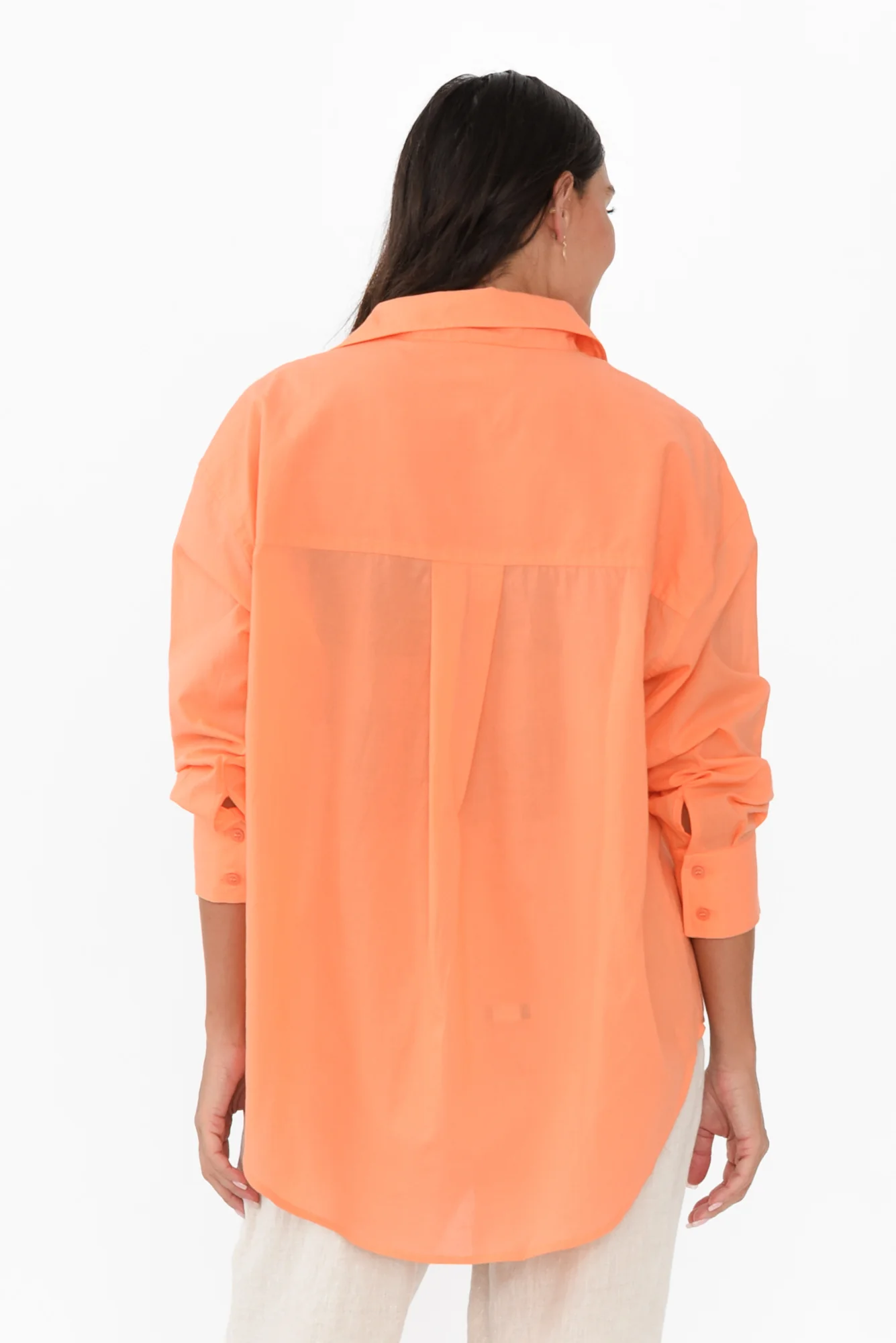 Seattle Orange Cotton Shirt - Image 4