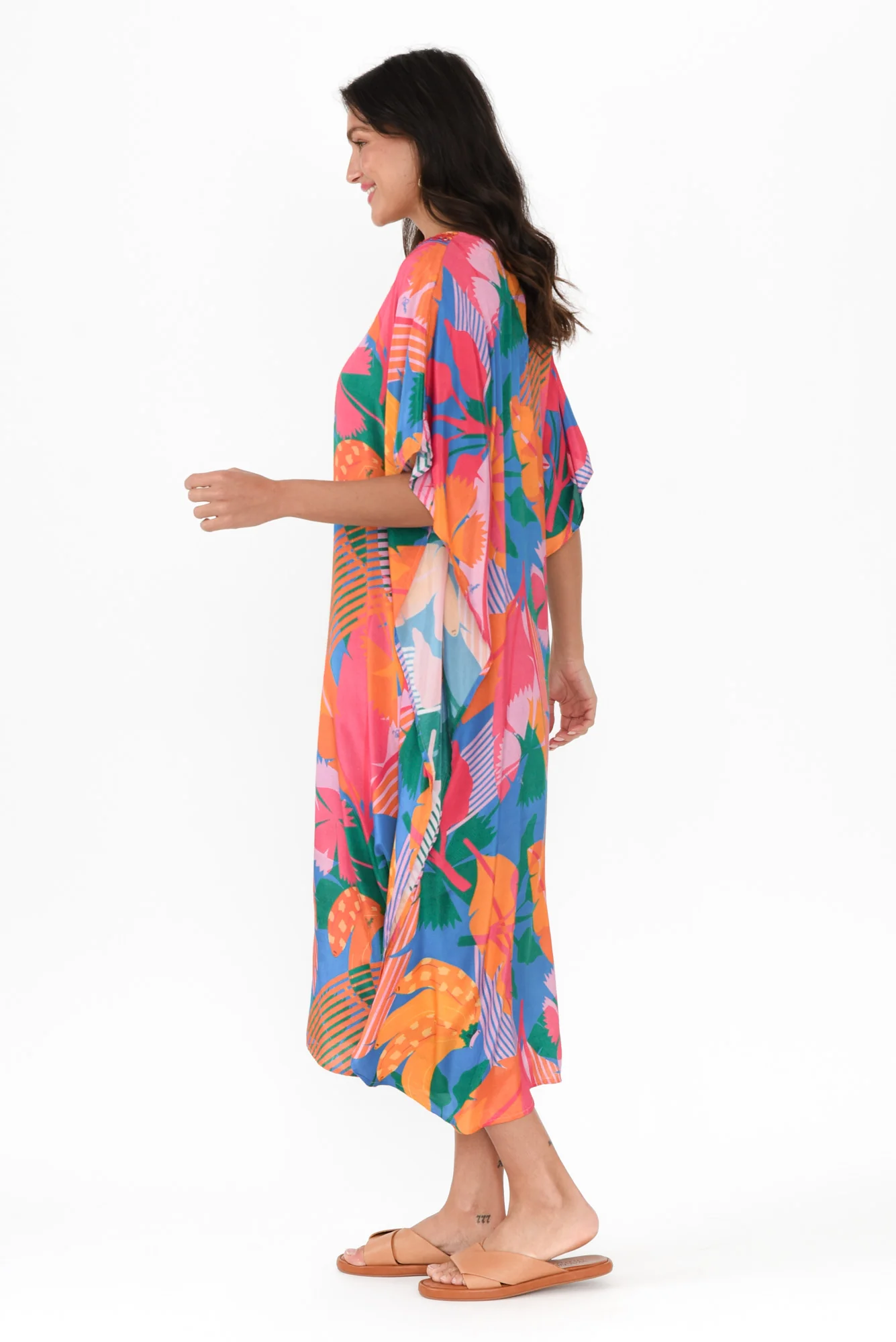 Shelly Blue Leaf Kaftan - Image 3