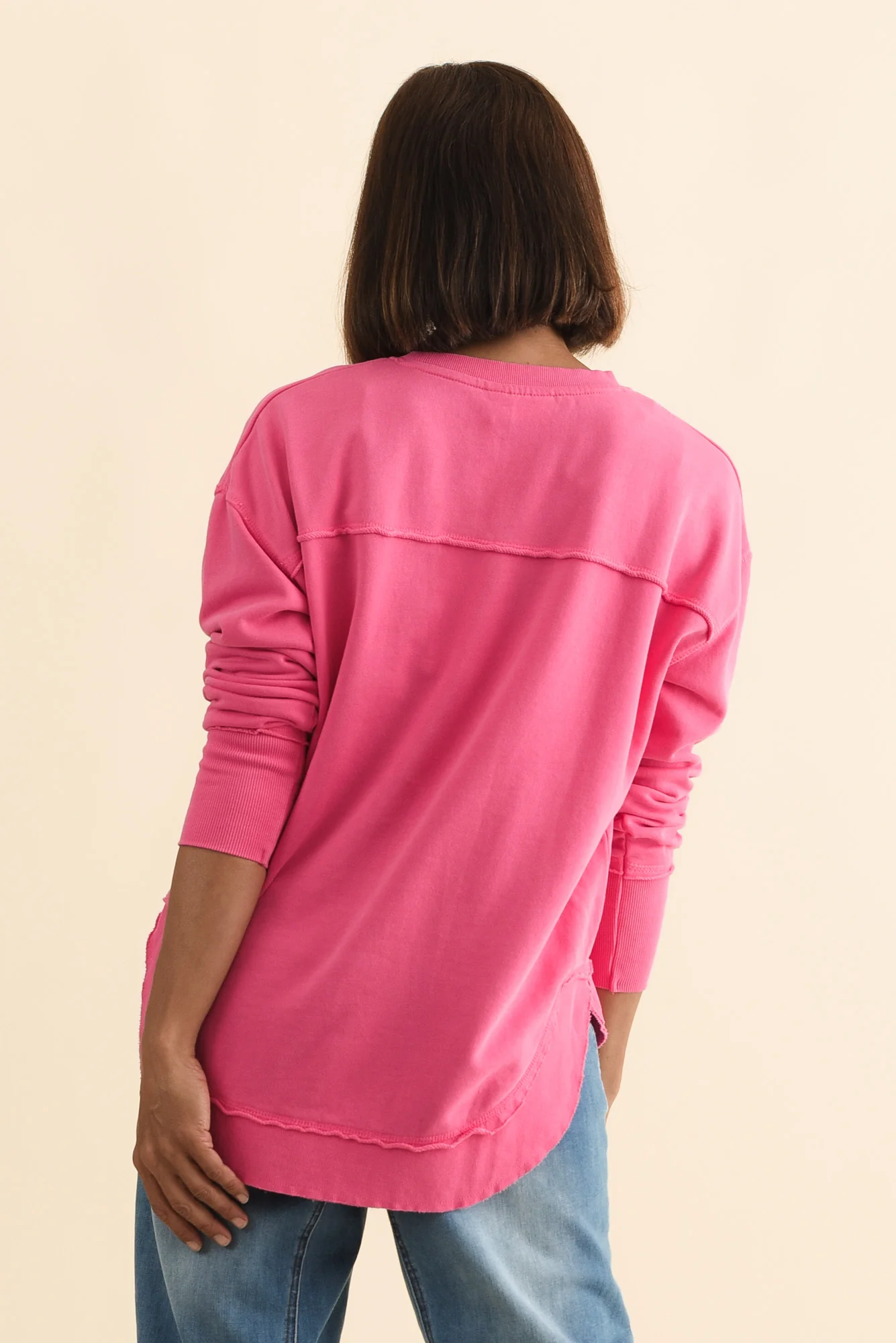 Simplified Pink Crewneck Sweatshirt - Image 4