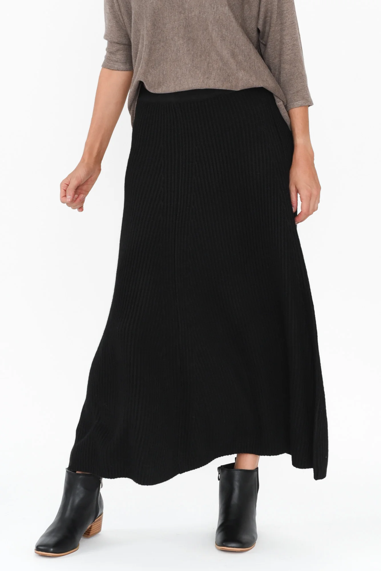 Skyla Black Knit Skirt