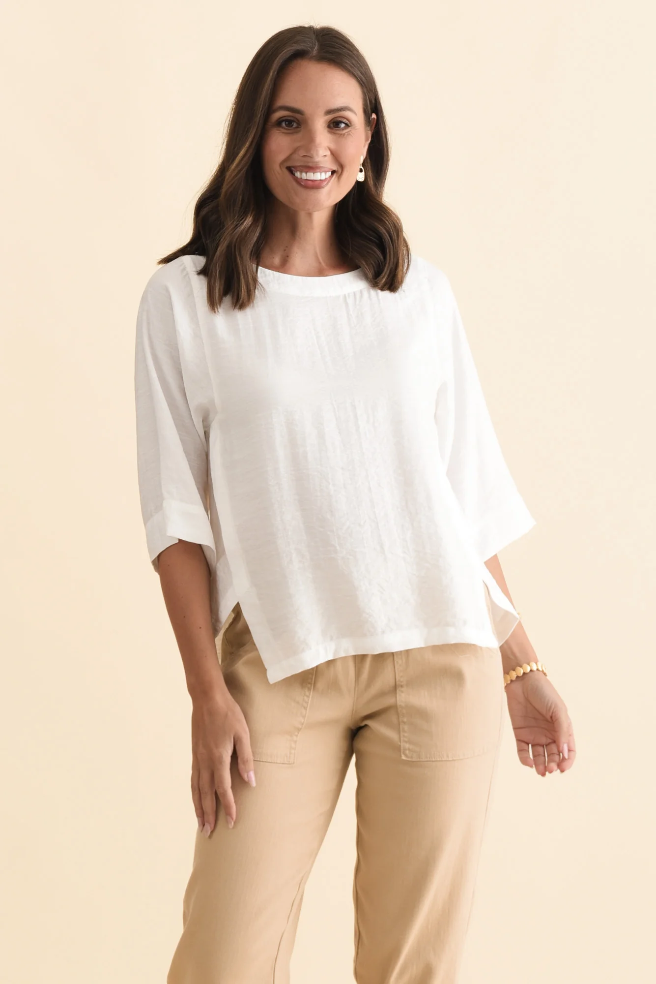 Tommy Ivory Side Split Top