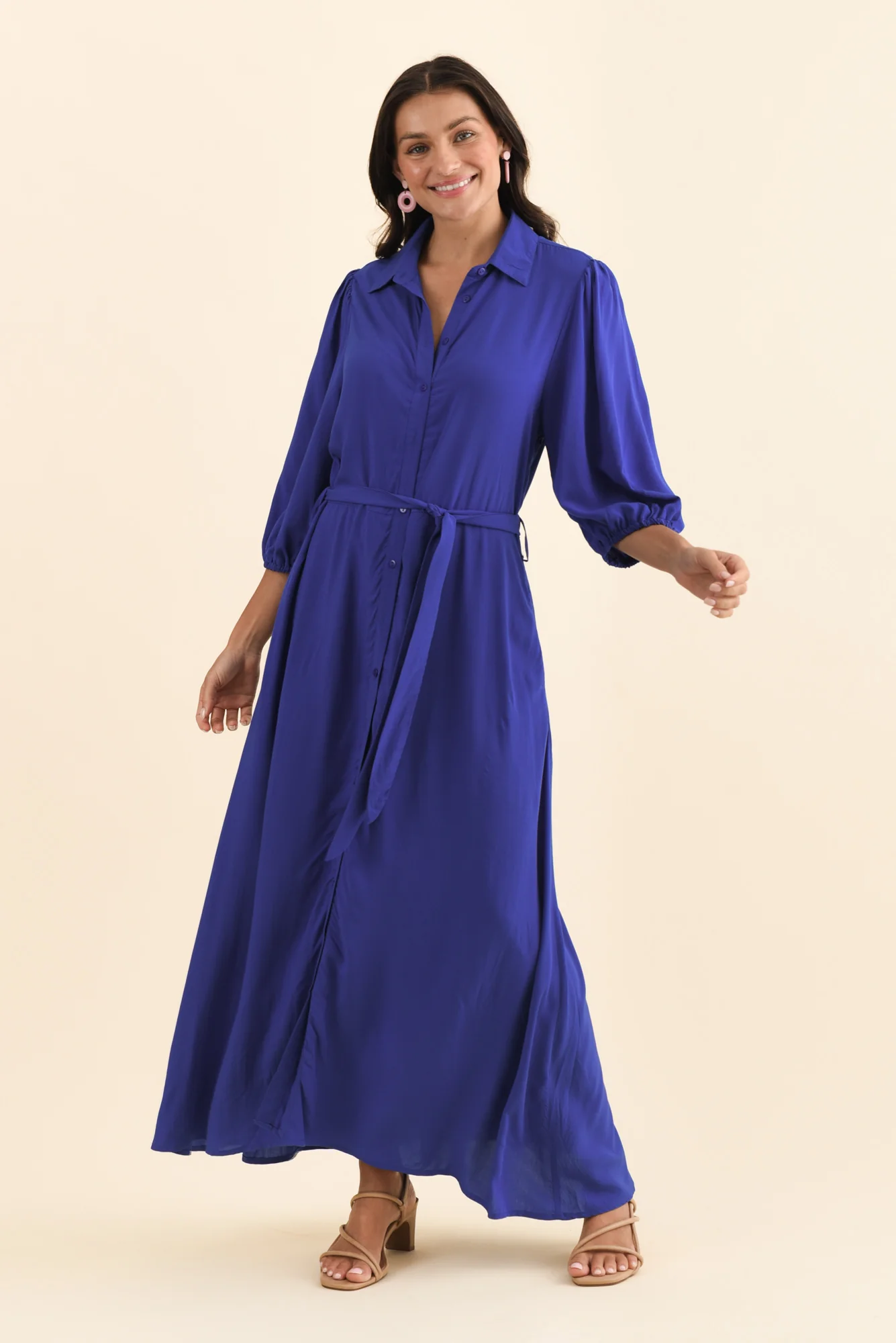 Trinity Cobalt Tie Dress - Image 2