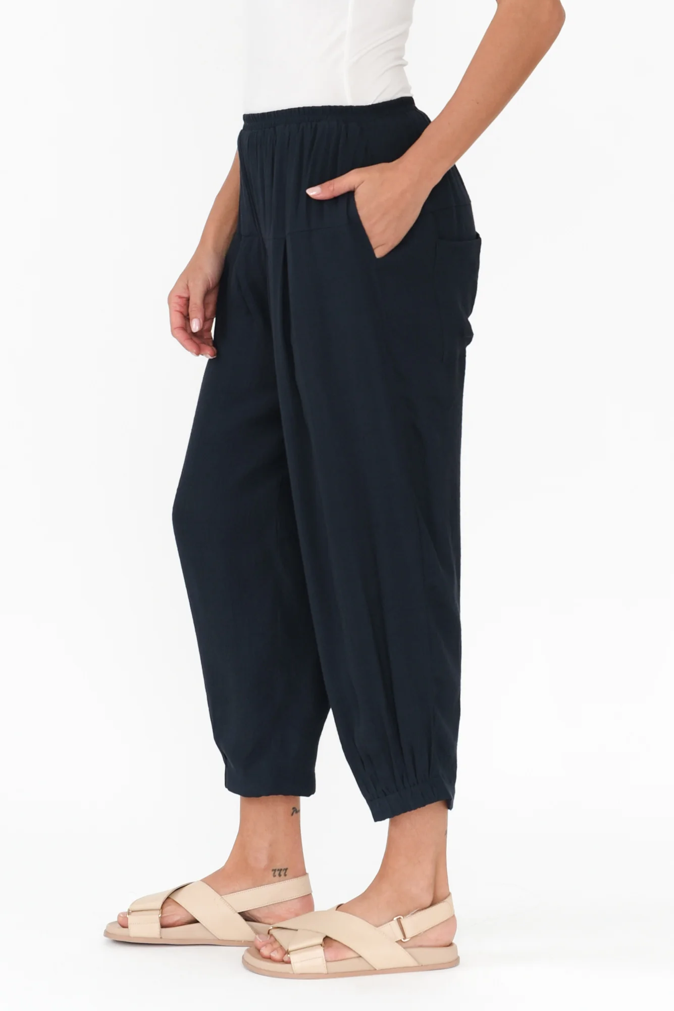 Vanita Navy Pocket Pants - Image 3