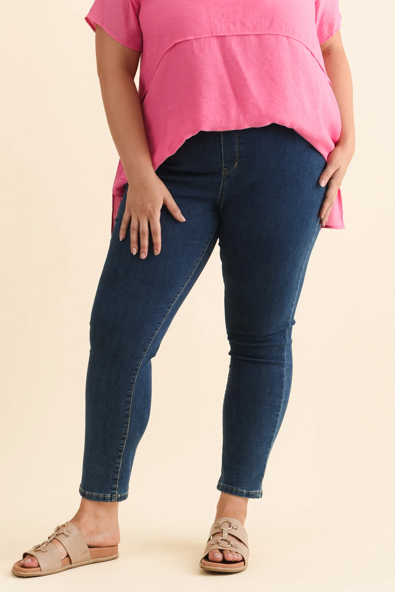 Zadie Dark Denim Stretch Jeans - Image 11